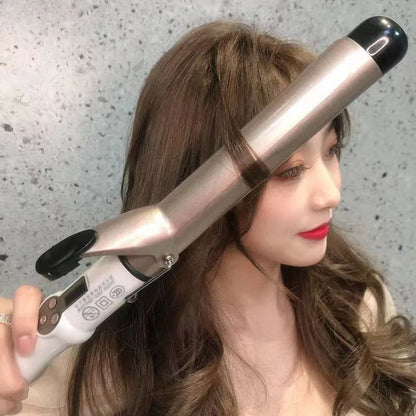 Professional Electric Hair Curler – 9-38mm Temperature Adjustable Curling Iron Wand with LCD Display