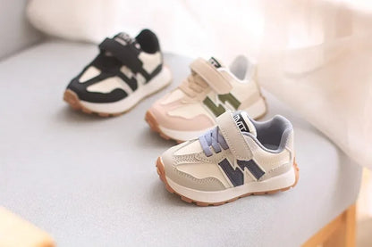 New Kids Sports Shoes - Non-Slip Breathable Lace-Up & Hook and Loop Casual Sneakers, Lightweight Soft Sole