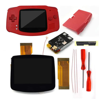 GBA V5 Laminated IPS LCD Backlight Kit – Built-In 1800mAh Rechargeable Battery with Type-C Port for Game Boy Advance