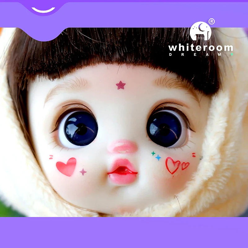 Mini Labbu Pocket Doll – Jointed Blythe-Style Boy & Girl Doll for Girls, Rainbow Ball Mobile Phone Decoration