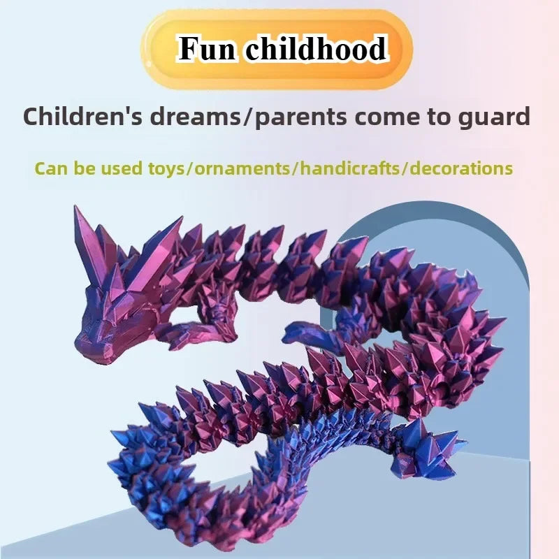1/2PCS 3D Printed Dragon Egg with Full Articulated Movable Dragon Model — Rotatable Desktop Ornament & Kids Toy