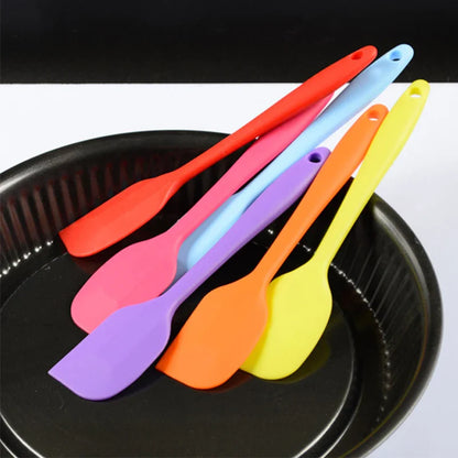 Heat Resistant Silicone Spoon Spatula with Integrated Handle – Cake Cream Scraper & Baking Knife Kitchen Tool