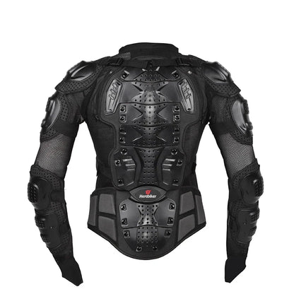 Motorcycle Jacket with Full Body Armor Set – Chest Armor Suit for Motocross Racing & Protective Moto Gear, Sizes S-5XL