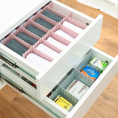 4/8PCS Adjustable Drawer Dividers – Durable Storage Organizer for Socks, Underwear, Cosmetics & Clothes