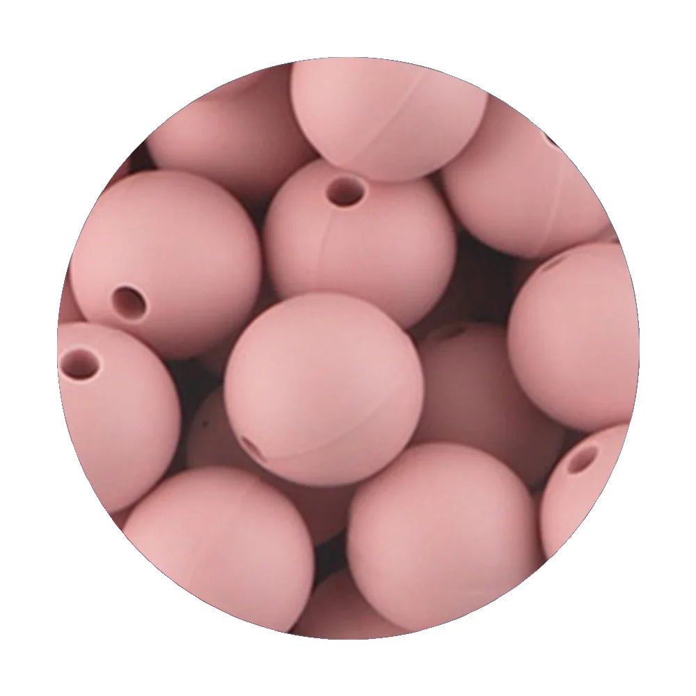 50Pcs Silicone Spacer Beads - 9/12/15mm Round Loose Beads for DIY Necklace Bracelet Jewelry Making