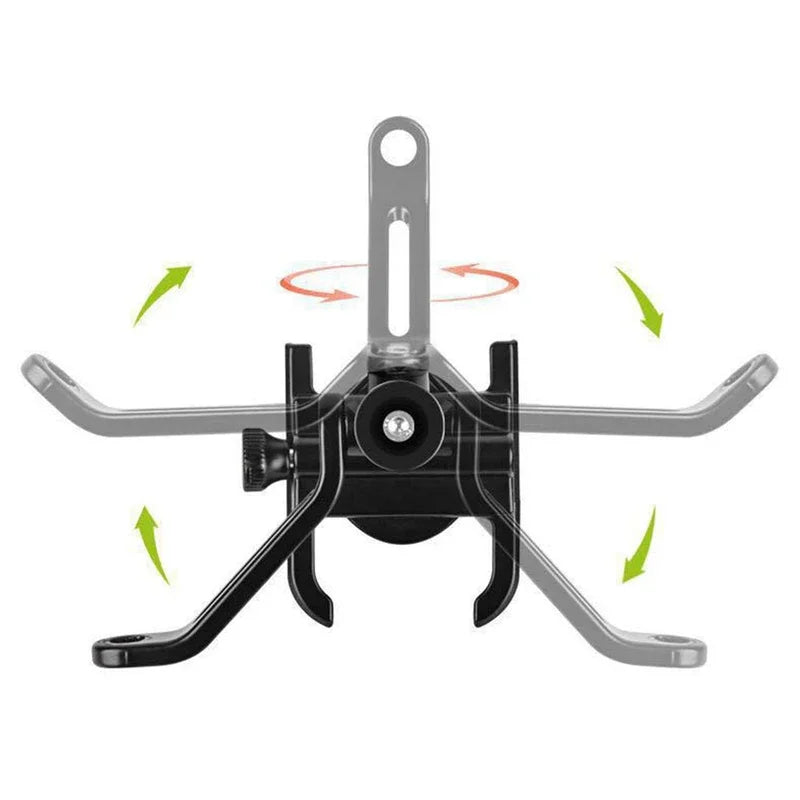 Aluminum Alloy Motorcycle & Bicycle Phone Holder — GPS Mounting Clip & Handlebar Bracket