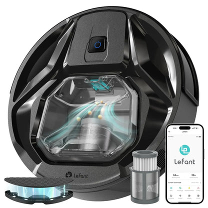 Lefant M320 Robot Vacuum Cleaner with Mop – 6000Pa Suction, 210 Min Runtime, 800ML Dustbin, Carpet Detection