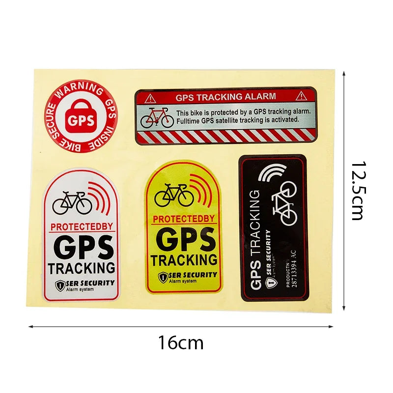 Bicycle & Motorcycle GPS Anti-Theft Sticker – Reflective Waterproof Tracking Warning Paster, Scooter & Bike Accessory