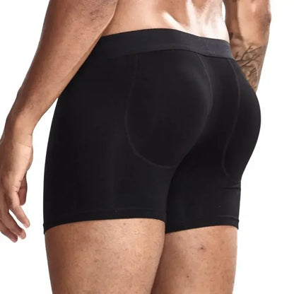 JOCKMAIL Men’s Butt Lifter Underwear with Removable Pads, Sexy Push-Up Boxer Shorts, Hip Enhancing Trunk Shapewear Panties for Men