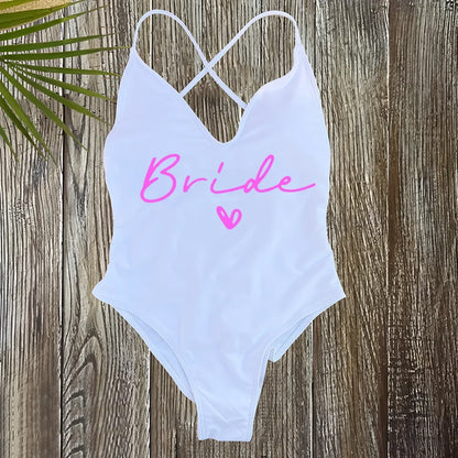 Women's Padded One Piece Swimsuit - Sexy Plus Size Beachwear Bathing Suit for Summer & Bachelorette Parties