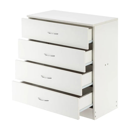 Modern Simple White 4-Drawer Dresser – Minimalist Storage Furniture