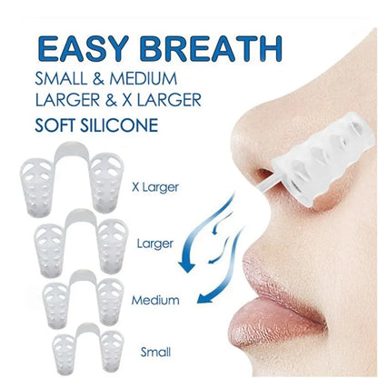 4PCS Anti-Snoring Nasal Dilators - Easy Breathing Aids for Better Respiratory Health and Snoring Prevention