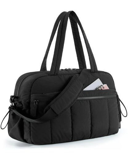 BAGSMART Travel Duffel Gym Bag for Women – Waterproof Carry-On Weekender with Wet Pocket & Cabin Luggage