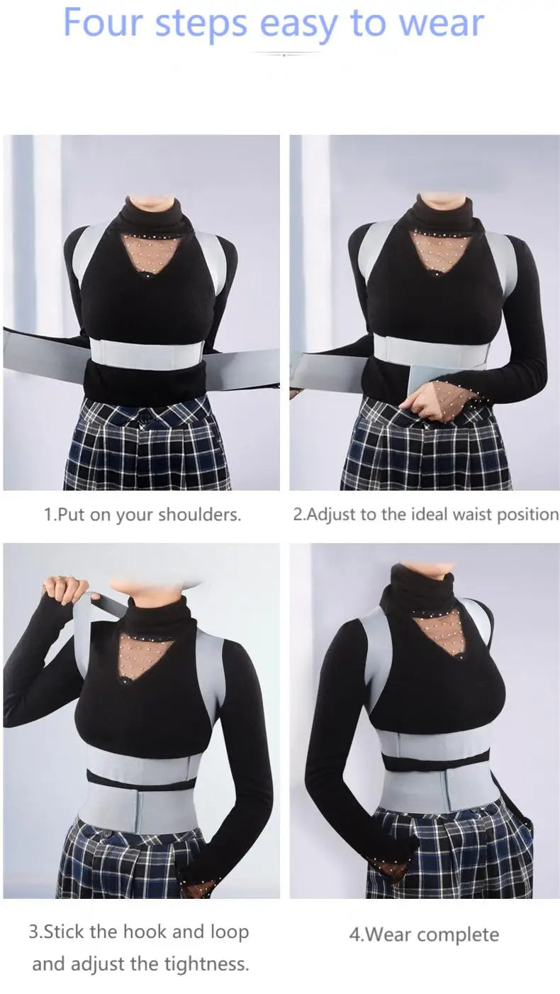 Adult Back Orthosis Posture Corrector — Adjustable Anti-Humpback Improver for Men & Women | Invisible Upper Back Support
