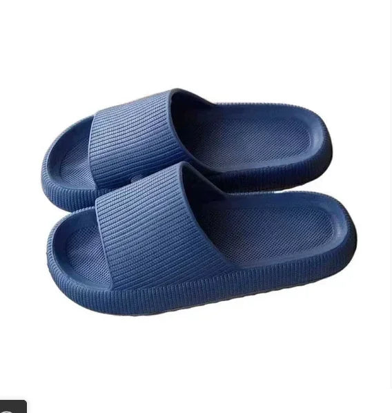 Women’s Thick EVA Pillow Slides – Soft Sole Non-Slip Indoor Home & Beach Flip Flops Summer Comfort Sandals