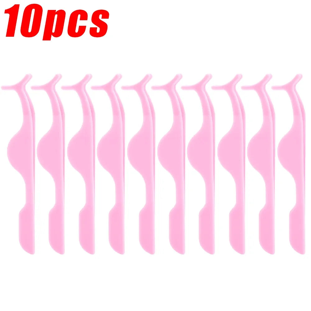 False Eyelash Applicator Tweezer Tool – Professional Plastic Lash Curler & Clip Makeup Accessory (1/30PCS)
