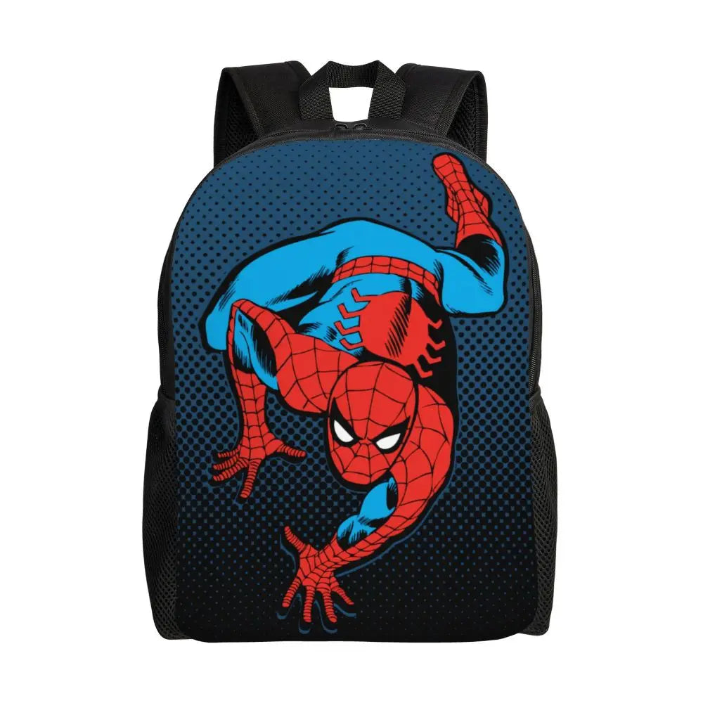 Custom Spider-Man Web Backpack – Water-Resistant School & College Bag for Men and Women