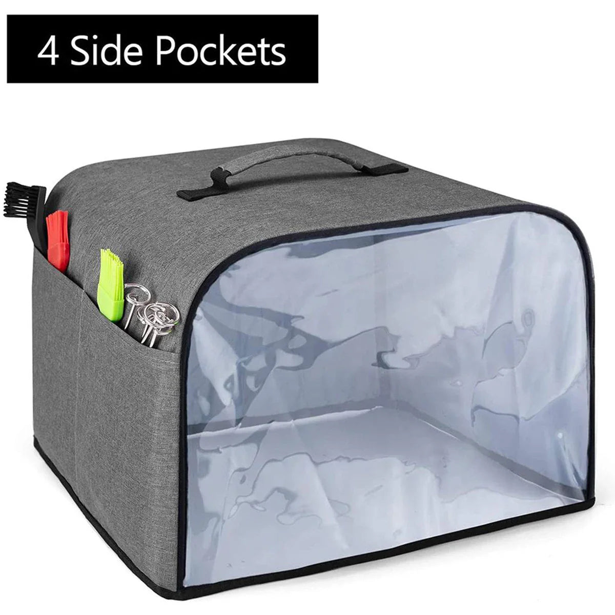 Air Fryer Hood Cover for Ninja Foodi Grill – Durable Waterproof Kitchen Dust Cap with Storage Pockets