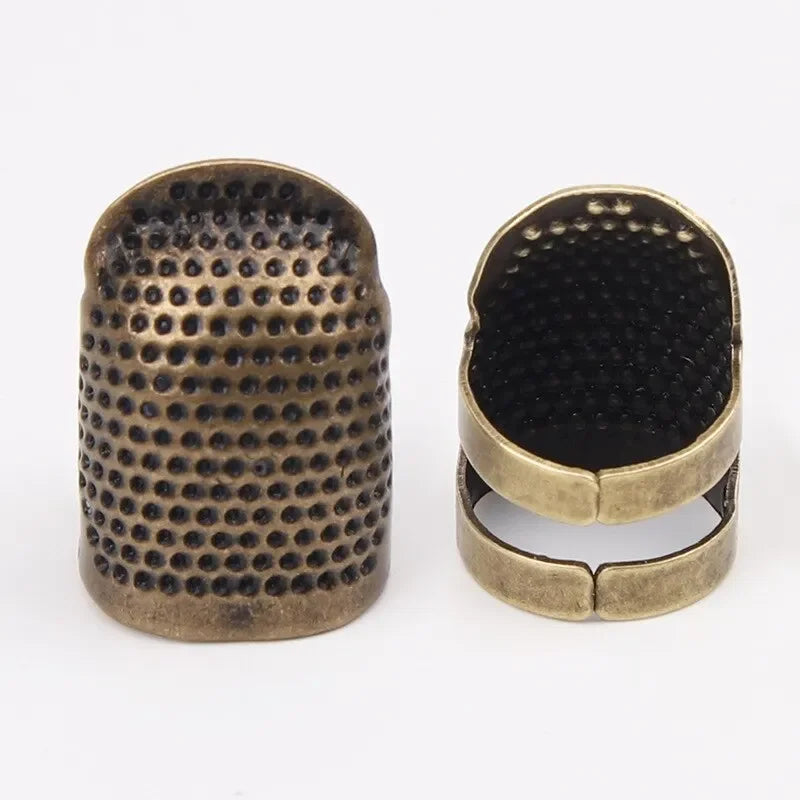 Copper Sewing Thimble – Retro Finger Protector with Anti-Slip Design for Safe Sewing | Essential Sewing Kit Accessory