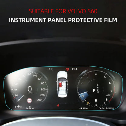 Volvo XC60 XC40 XC90 S60 S90 V60 V90 2018–2023 Nano Transparent Dashboard Protective Film – Anti-Scratch Instrument Panel Screen Cover