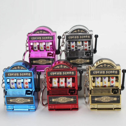 Fruit Slot Machine Keychain – Lucky Charm Mini Casino Pendant Bag Charm, Novelty Gift for Kids & Adults