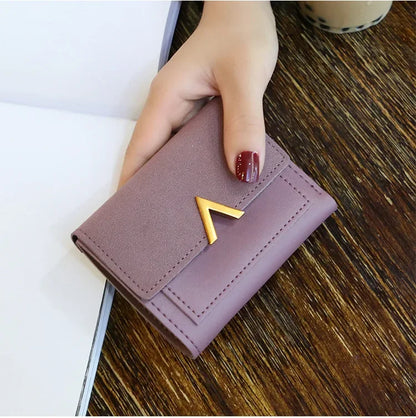 Luxury Mini Leather Wallet for Women – Small Short Fashion Purse with Credit Card Holder