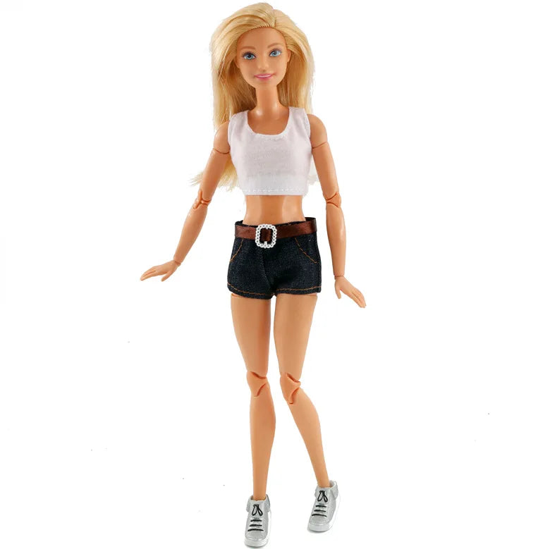Fashion Doll Clothes for Barbie – Casual Dress, Pants & Trousers Outfit Accessories for Girls Gift Toy