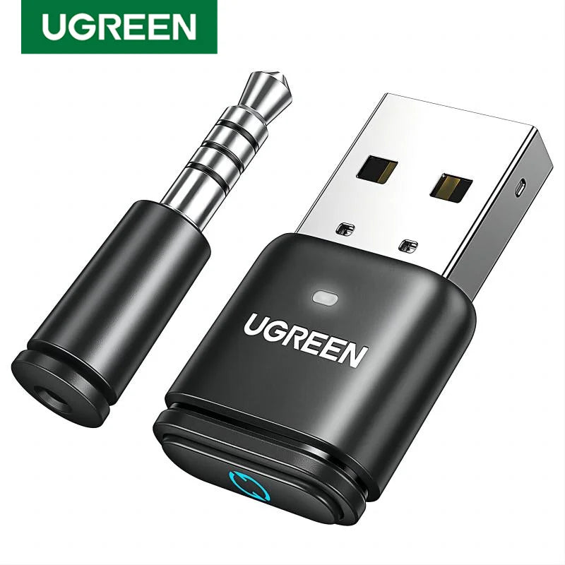 USB Bluetooth 5.3 Transmitter & Receiver – aptX HD Audio Adapter for PS5, PS4, Nintendo Switch, Headsets, Speakers & Mic