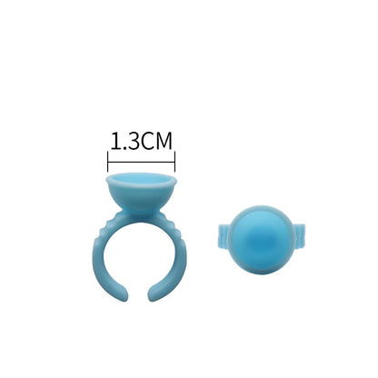AILEISHI 100PCS Disposable Eyelash Glue Cup Rings – Lash Extension Pigment Holder Tattoo Makeup Tools