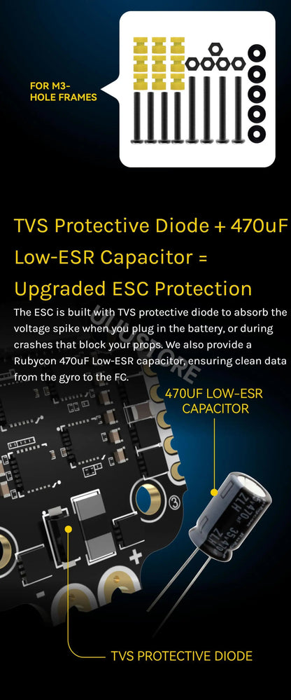 SpeedyBee F405 Mini 20x20 Stack — BLS 35A Flight Controller + BLS 35A Mini V2 4-in-1 ESC for FPV Racing Drones