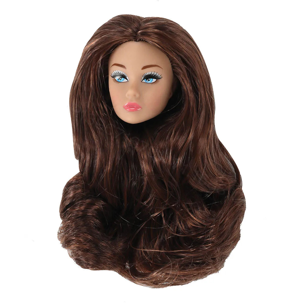 1/6 Supermodel Doll Head Accessories – European & American Makeup Heads for 30cm Dolls in White, Normal & Chocolate Skin