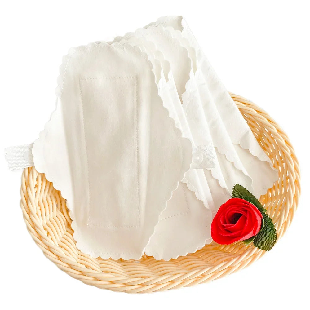 3-Piece Washable Cotton Panty Liners - Soft Reusable Feminine Hygiene Pads for Daily Comfort