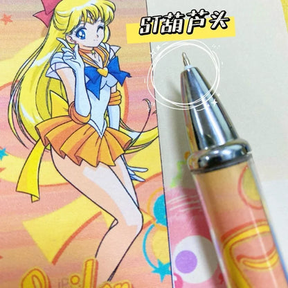 4PCS Sailor Moon Usagi 0.5mm Ballpoint Pens – Anime Writing Pens for Kids & Office Gifts
