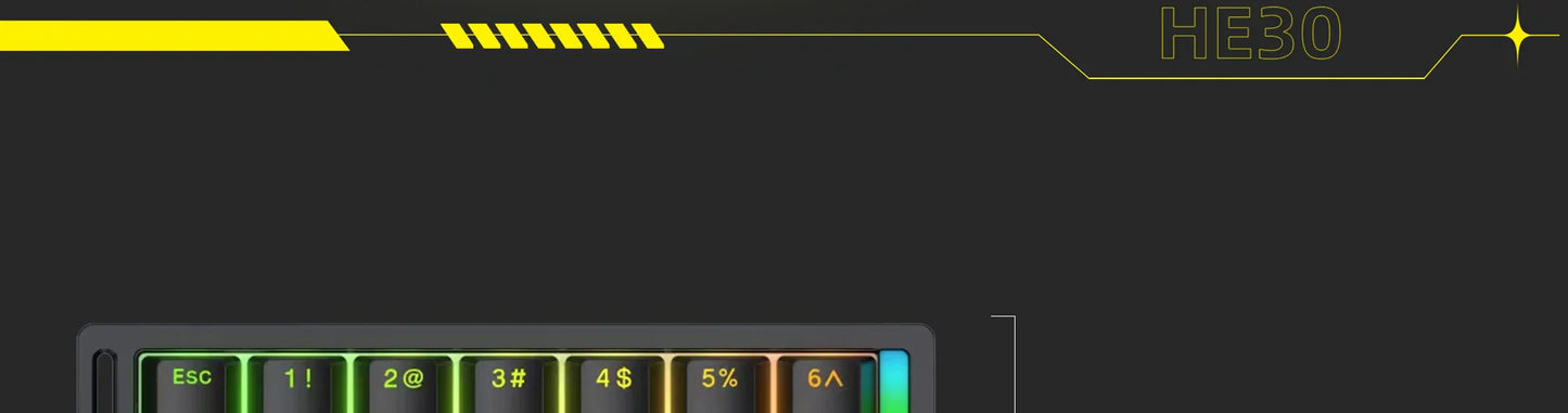 HE30 One-Handed Mechanical Gaming Keyboard – 29 Keys with Magnetic Switch, Smart Speed & Quick Trigger for E-Sports