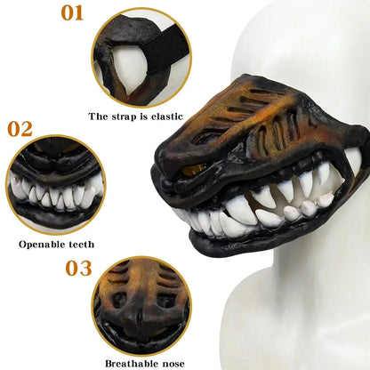Dog Mouth Mask - Padded Latex Rubber Halloween Movie & TV Costume Prop Animal Mask