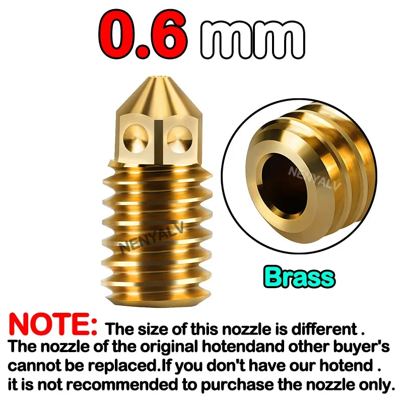 Bambu Lab A1 Mini Hardened Steel Hotend Kit - 0.2 0.4 0.6 0.8mm Nozzle Replacement Accessory for 3D Printer