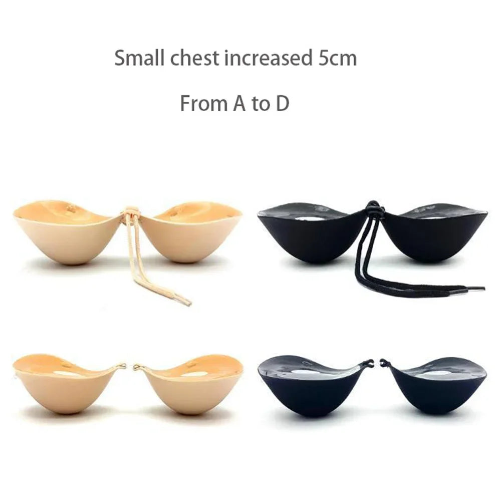 Thick Invisible Silicone Bra Stickers – Chest Enhancer for Flat Chest, Bridal & Wedding Dress, 2.5CM/5CM/6CM Options
