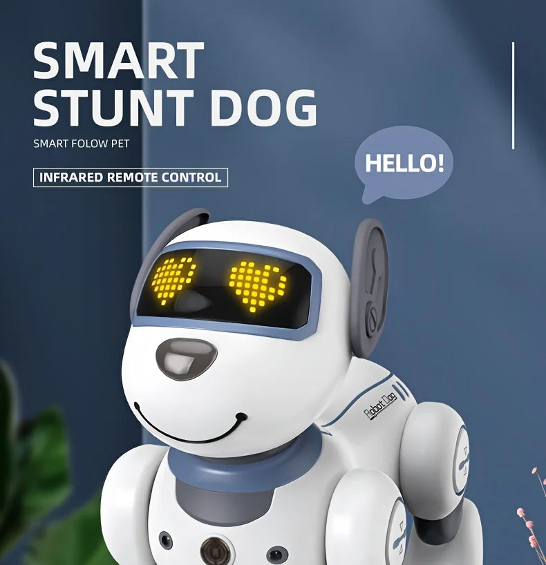 Intelligent Robot Dog Toy - Remote Control, Sing & Dance, Smart Interactive Programmable Puppy for Kids