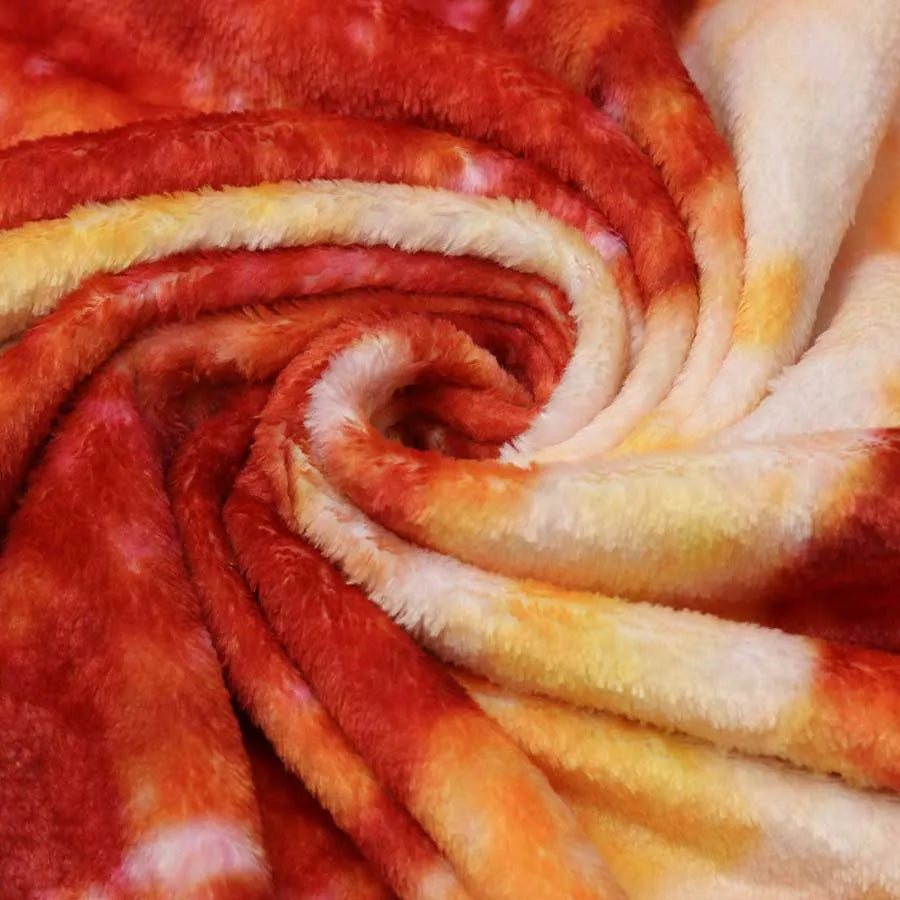 Warm Pizza Plush Blanket - Super Soft Round Throw Blanket for Bed Sofa Camping Winter Decor and Cozy Home Use
