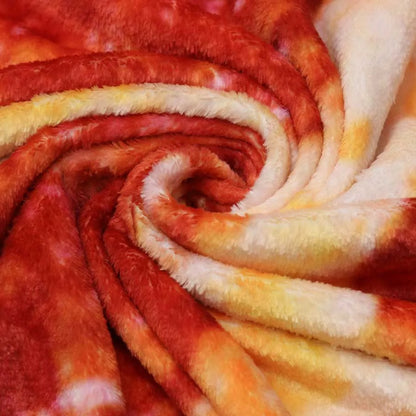 Warm Pizza Plush Blanket - Super Soft Round Throw Blanket for Bed Sofa Camping Winter Decor and Cozy Home Use