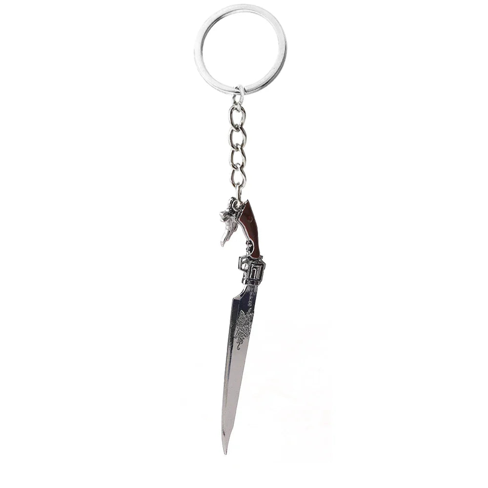 Final Fantasy Sword Pendant Keychain – Mini Remastered Game Key Ring for Car, Backpack & Cosplay Jewelry Accessories Gift
