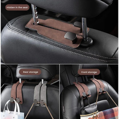 2-in-1 Car Rear Seat Hook – Universal Headrest Hanger Clip, Double Hook Storage for Car Interior Accessories