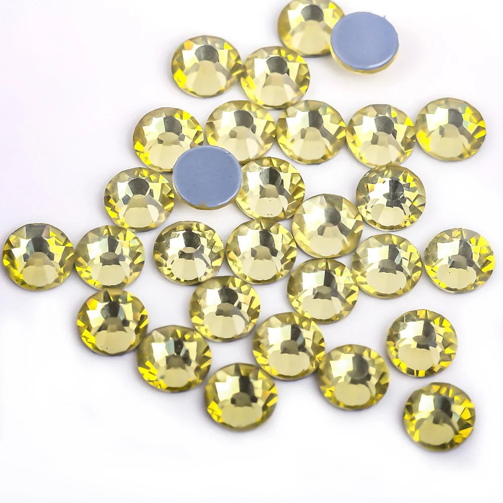Premium Hot Fix Rhinestones – High Quality Glass Crystal Flatback Iron-On Glitter Rhinestones for Clothing & Crafts