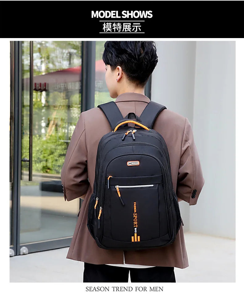 Men’s Oxford Waterproof Backpack – Business Laptop Rucksack for Travel, Work & High School Students