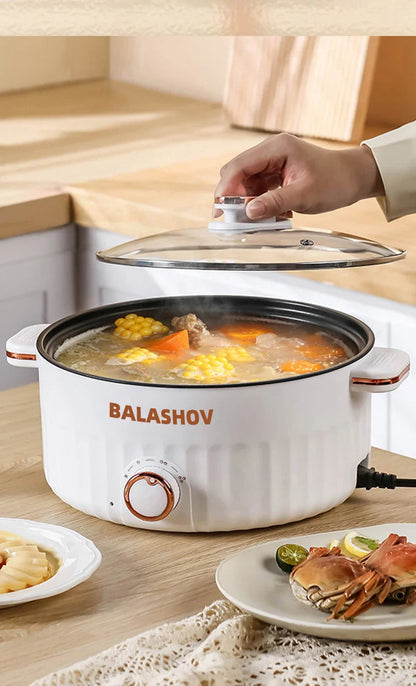 Electric Multi-Cooker Hot Pot – Double Layer Soup & Frying Cooker for Dormitory/Home with EU/US Plug