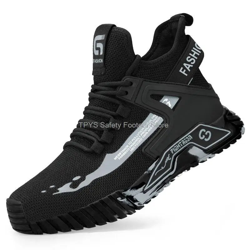 High-Top Safety Shoes for Men & Women – Steel Toe, Anti-Puncture Work Boots, Indestructible Safety Shoes