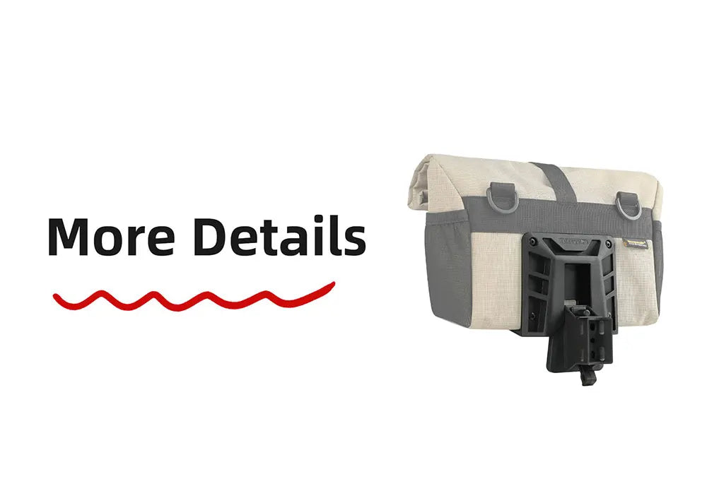 Rhinowalk 4L Bike Handlebar Bag — Quick Release Front Tube Basket with MOLLE for Brompton Folding Bikes