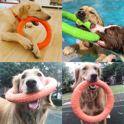Dog Toy Training Ring Puller and Flying Disk – Interactive Chewing Toys for Puppies | Outdoor Game Supplies