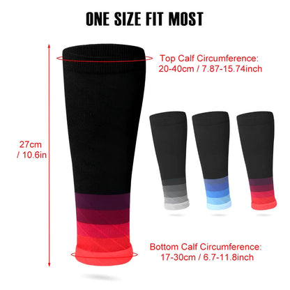 Calf Compression Sleeves - 20-30mmHg Running Leg Sleeves for Shin Splints, Varicose Veins & Fatigue Relief for Men & Women