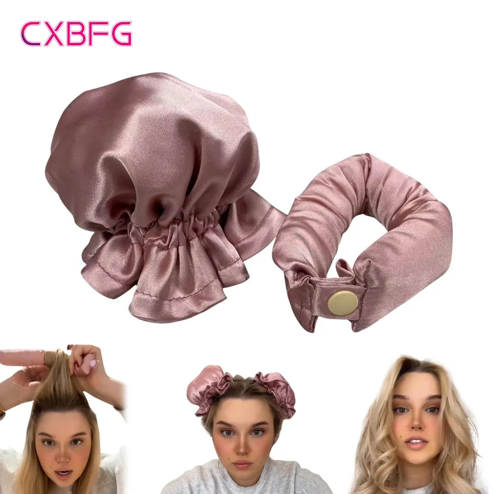 New Heatless Curling Rod - Silk Curls Soft Hair Rollers with Sleeping Headband - Lazy Hair Curlers Styling Tools